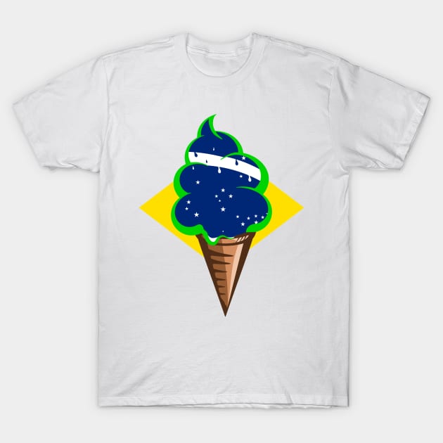 Brazilian flag ice cream T-Shirt by mailboxdisco